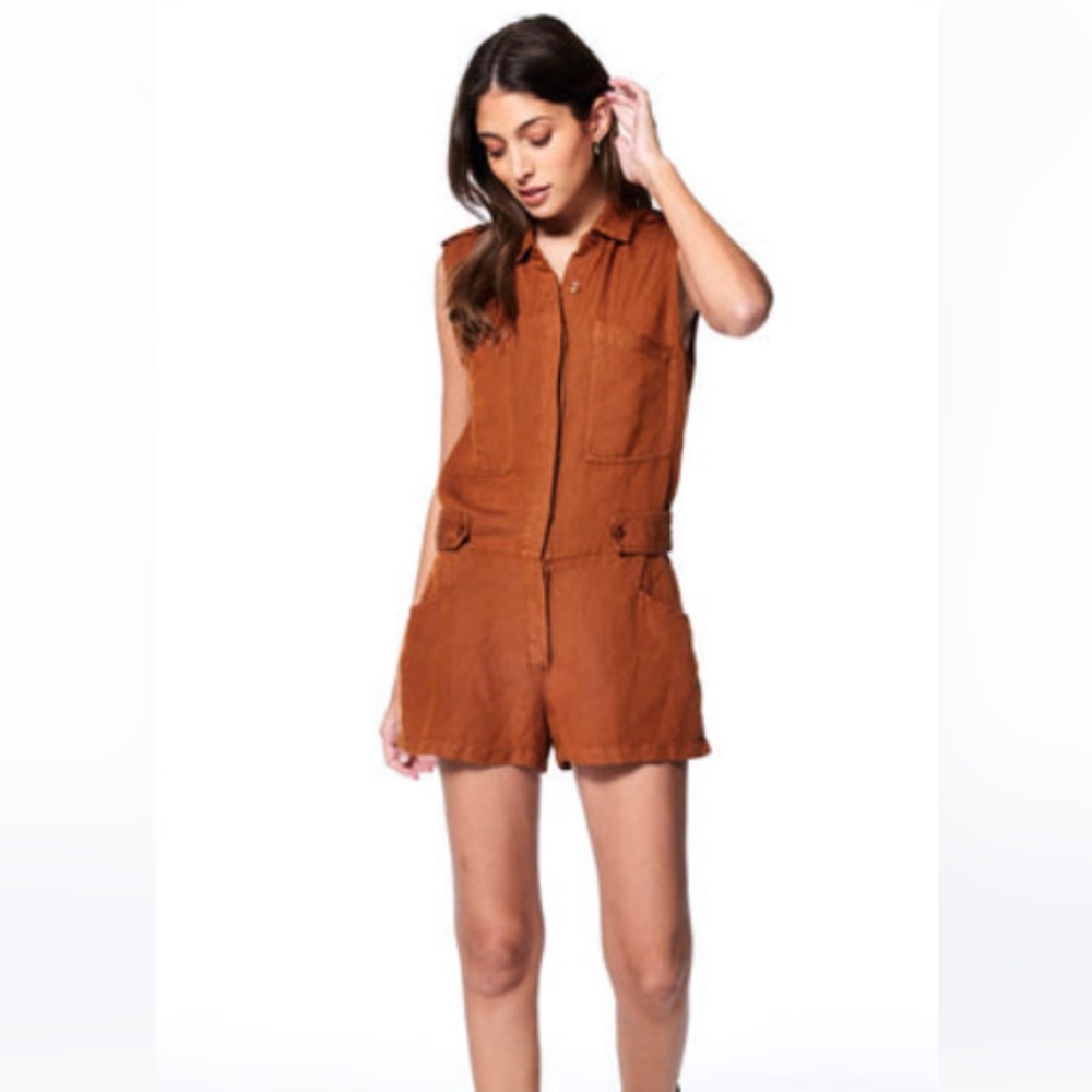 HUDSON ROMPER // LEATHER PIGMENT color Young, Fabulous and Broke . Size Small